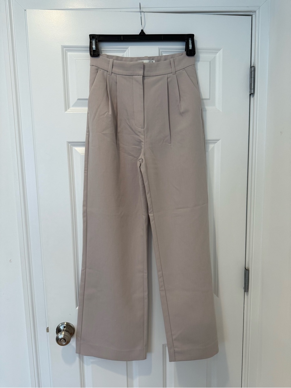 Abercrombie, Sloane High-Rise Wide-Leg Trouser, Light Taupe